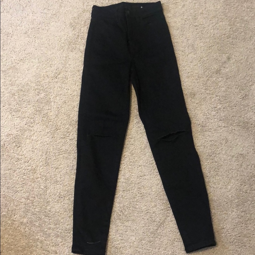 AE High Rise Black Skinny Jeans